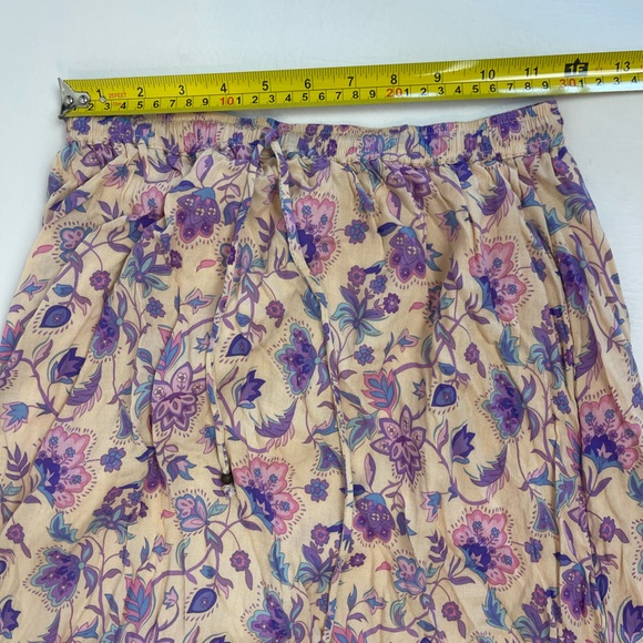 Spell & The Gypsy Floral Boho Maxi Skirt XS Elastic Waist Lined Viscose✨ - Picture 5 of 10